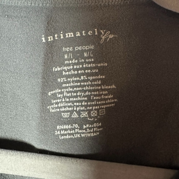 Free People Intimately Sleeveless Crop Top Gray Size M/L - Picture 3 of 5